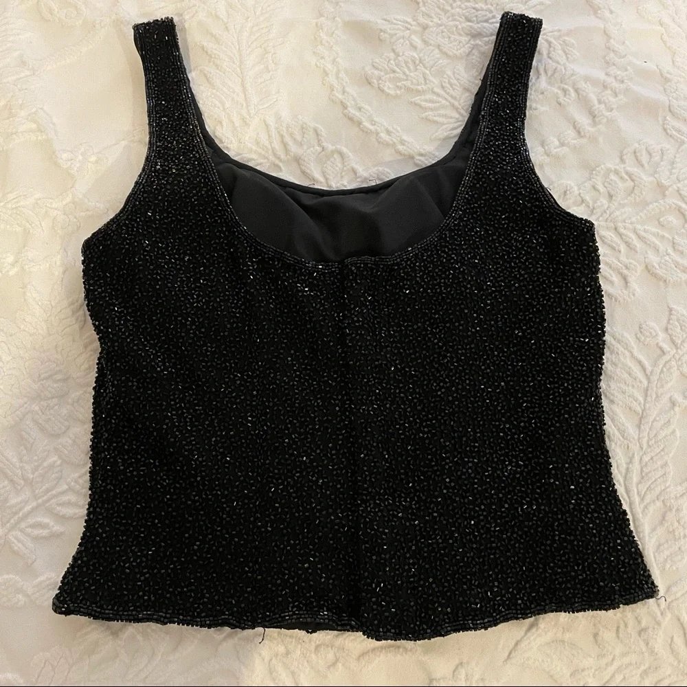 Cache sequined black top - Picture 5 of 5